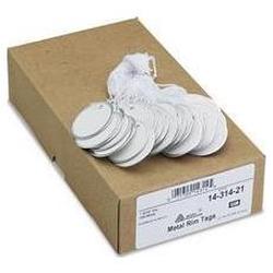Avery-Dennison Metal Rim White Marking Tags, Strung with White Twine, 1 9/16 Diameter, 500/Box (AVE14314)