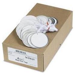 Avery-Dennison Metal Rim White Marking Tags, Strung with White Twine, 2 1/4 Diameter, 500/Box (AVE14316)