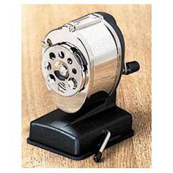 Hunt Manufacturing Company Model KS Vacuum Mount Pencil Sharpener, Chrome Receptacle, Black Base (HUN1072)