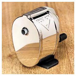 Hunt Manufacturing Company Model L Table or Wall Mount Pencil Sharpener, Chrome Receptacle, Black Base (HUN1041)