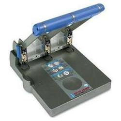 Carl Mfg,Usa Inc. Model XHC 150 Extra Heavy Duty 150 Sheet 3 Hole Punch, 9/32 Holes, Gray/Blue (CUI63150)