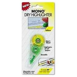 American Tombow Inc. Mono® Dry Highlighter, 1/6 x 236 Film, Fluorescent Yellow (TOM63101)
