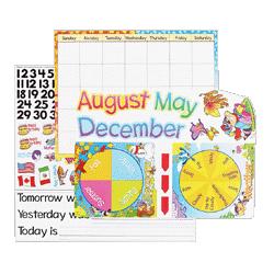Trend Enterprises Monthly Calendar Bultn Board St, 50 Cutouts, 50 Cling Pieces (TEIT8302)