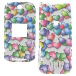 Wireless Emporium, Inc. Motorola KRZR K1 Colorful Hearts Snap-On Protector Case Faceplate
