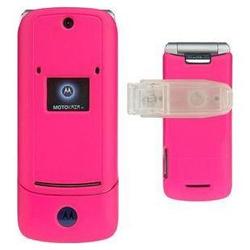 Wireless Emporium, Inc. Motorola KRZR K1 Snap-On Rubberized Protector Case w/Clip (Hot Pink)