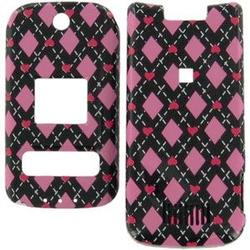 Wireless Emporium, Inc. Motorola KRZR K1m Black w/Diamonds and Hearts Snap-On Protector Case Faceplate