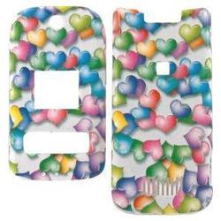 Wireless Emporium, Inc. Motorola KRZR K1m Colorful Hearts Snap-On Protector Case Faceplate