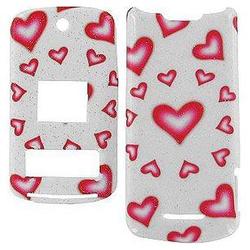 Wireless Emporium, Inc. Motorola KRZR K1m Glitter Hearts Snap-On Protector Case Faceplate