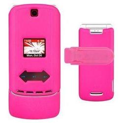 Wireless Emporium, Inc. Motorola KRZR K1m Snap-On Rubberized Protector Case w/Clip (Hot Pink)
