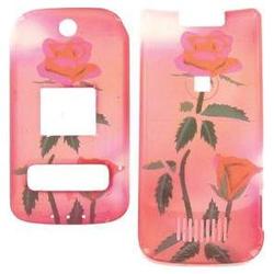 Wireless Emporium, Inc. Motorola KRZR K1m Trans. Red Rose Snap-On Protector Case Faceplate