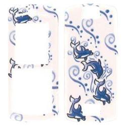 Wireless Emporium, Inc. Motorola L7 Blue Dolphins Snap-On Protector Case Faceplate