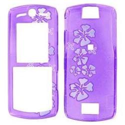 Wireless Emporium, Inc. Motorola L7 Trans. Purple Hawaii Snap-On Protector Case Faceplate