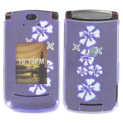 Wireless Emporium, Inc. Motorola RAZR2 V9 Trans. Purple Hawaii Snap-On Protector Case Faceplate