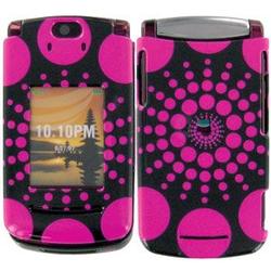 Wireless Emporium, Inc. Motorola RAZR2 V9m Hot Pink Circles Snap-On Protector Case Faceplate