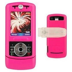 Wireless Emporium, Inc. Motorola RIZR Z3 Snap-On Rubberized Protector Case w/Clip (Hot Pink)