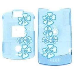 Wireless Emporium, Inc. Motorola V3/V3m/V3c Trans. Blue Hawaii Snap-On Protector Case Faceplate