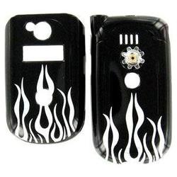 Wireless Emporium, Inc. Motorola V323/V325 Silver Flames Snap-On Protector Case Faceplate