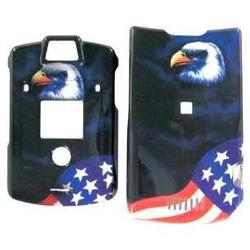 Wireless Emporium, Inc. Motorola V3i/V3r/V3t Eagle with Flag Snap-On Protector Case Faceplate