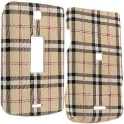 Wireless Emporium, Inc. Motorola W385 Beige Textured Plaid Snap-On Protector Case Faceplate