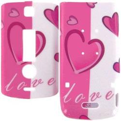 Wireless Emporium, Inc. Motorola W385 Pink Hearts Snap-On Protector Case Faceplate