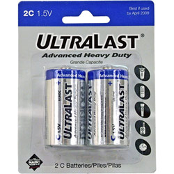 Ultralast NABC UltraLast ULHD2C Zinc Chloride Heavy-Duty Batteries - Zinc Chloride - 1.5V DC - General Purpose Battery