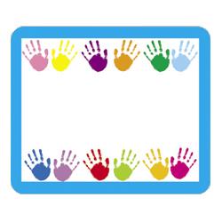 Carson Dellosa Publishing Company, Inc. Name Tags, Handprints, 3 x2-1/2 , 40/Pack (CPBCD9413)