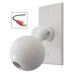 Net Media NetMedia NM-POCBALL-CW Power Over Coax Camera - White - Color - CCD - Cable