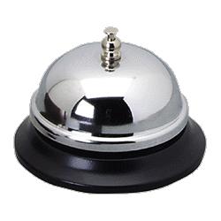 Sparco Products Nickel Plated Call Bell,2-3/4 Bell,3-3/8 Base,Chrome/Black (SPR01583)