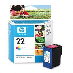 Hi-Lite Uniform No. 22, Inkjet Cartridge for HP Deskjet Printers, 5 ml, Tri Color (HEWC9352AN)