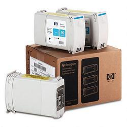 Hi-Lite Uniform No. 90 Ink Cartridge for DesignJet 4000 Series, 400 ml, Cyan, 3/Pack (HEWC5083A)