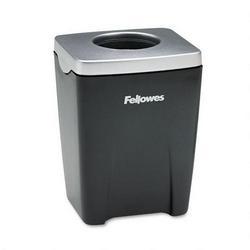 Fellowes Manufacturing Office Suites Paper Clip Cup, Magnetic, Holds 150 Clips, Black/Silver (FEL8032801)