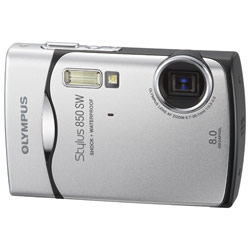 OLYMPUS AMERICA Olympus Stylus 850 SW 8 Megapixel Shock & Waterproof Everyday Life Digital Camera - Silver