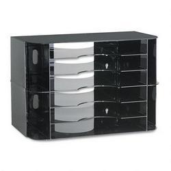 RubberMaid Optimizers™ Jumbo Desk Sorter, 18w x 10 1/8d x 12 1/4h, Black (RUB97601)