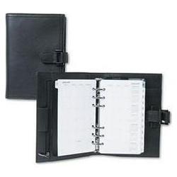 Daytimer/Acco Brands Inc. Organizer Starter Set Verona Leather Binder, 3 3/4x6 3/4, Black (DTM84981)