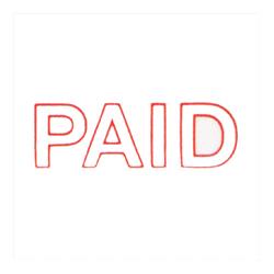 Sparco Products PAID Title Stamp, 1-3/4 x5/8 , Red Ink (SPR60022)