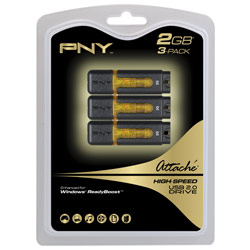 PNY MEMORY PNY 2GB USB 2.0 Flash Drive -(3 Pack) - 2 GB - USB - External