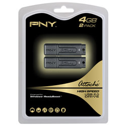 PNY MEMORY PNY 4GB USB 2.0 Flash Drive -(Twin Pack) - 4 GB - USB - External