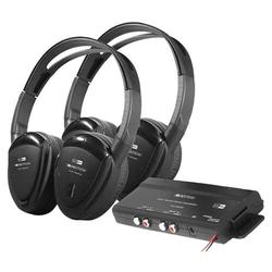 Power Acoustik POWER ACOUSTIK HP-902RFT 2 Swivel Ear Pad, 2-Channel RF 900 MHz Wireless Headphones With Transmitter