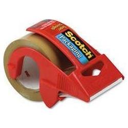 3M Packaging Tape in Sure Start Dispenser, Premium Grade, 50.8mm x 20.3m, Tan (MMM143)