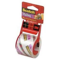 3M Packaging Tape in Sure Start Dispenser, Standard Grade, 50.8mm x 20.3m, Clear (MMM141)