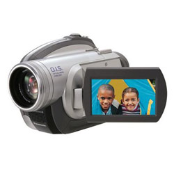 PANASONIC CAMCORDERS Panasonic DVD Palmcorder Camcorder with Optical Image Stabilizer, 32x Optical Zoom and SD Card Slot, Records to 8cm DVD Disc (Included)