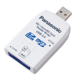 Panasonic High Speed USB2.0 Reader/Writer for SD / SDHC / microSD Card, Allows Viewing of Copyright-Protected GalleryPlayer Images