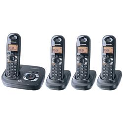 Panasonic KX-TG4324B 5.8 GHz Expandable Digital Cordless Phone - 1 x Phone Line(s) - Black