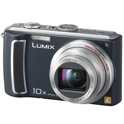 Panasonic Digi Cams Panasonic Lumix DMC-TZ4 8 Megapixel Digital Camera with 28mm Wide-Angle Lens, 10x Optical Zoom, and 2.5 LCD - Black