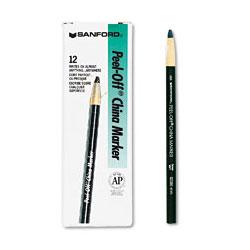 Faber Castell/Sanford Ink Company Peel Off® China Marker, Green, Dozen (SAN02086)