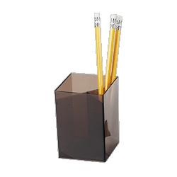 OFFICEMATE INTERNATIONAL CORP Pencil Cup, 3 Compartments, 2-7/8 x2-7/8 x4 , Smoke (OIC93680)
