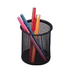 Sparco Products Pencil Cup, Steel Mesh, 4-5/16 Dx5-1/4 H, Black (SPR90200)