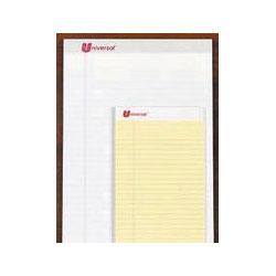 Universal Office Products Perforated Edge 5 x 8 Writing Pads, Canary, Wide Rule, 50/Pad, Dozen (UNV46200)