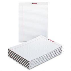 Universal Office Products Perforated Edge 8 1/2 x 11 3/4 Writing Pads, White, Wide Rule, 50/Pad, Dozen (UNV20630)