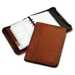 Daytimer/Acco Brands Inc. Personal Organizer Starter Set, Aviator Leather Binder, 5 1/2x8 1/2, Dark Tan (DTM80844)